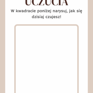 Karta pracy Uczucia - narysuj